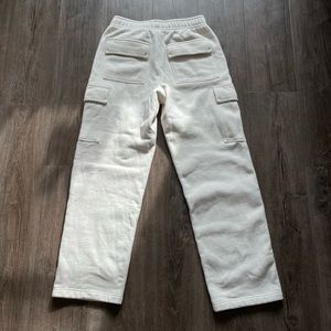TNA COZY FLEECE CARGO SWEATPANTS - OFF WHITE